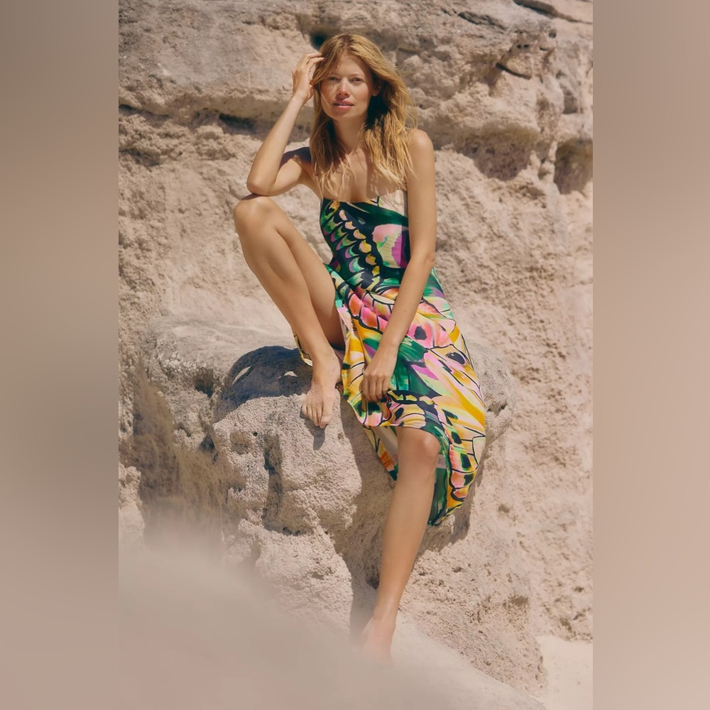 Farm Rio x Anthropologie Maxi Slip Dress